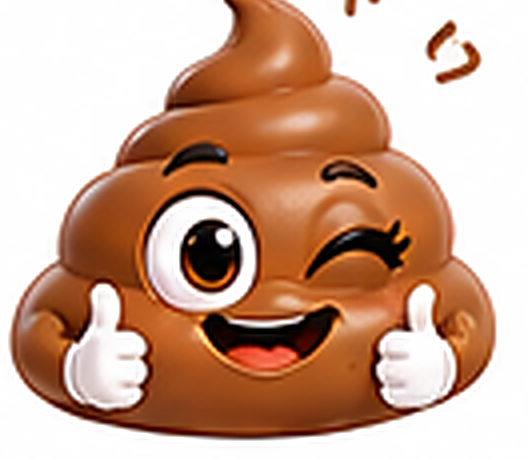 The original smiling, winking POOMINO mascot